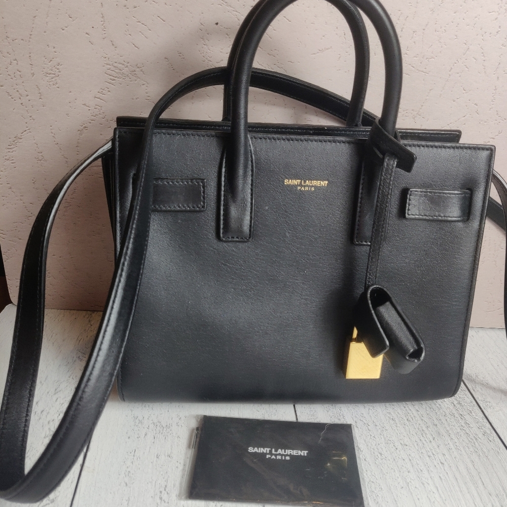 Saint laurent nano sac de jour black leather
